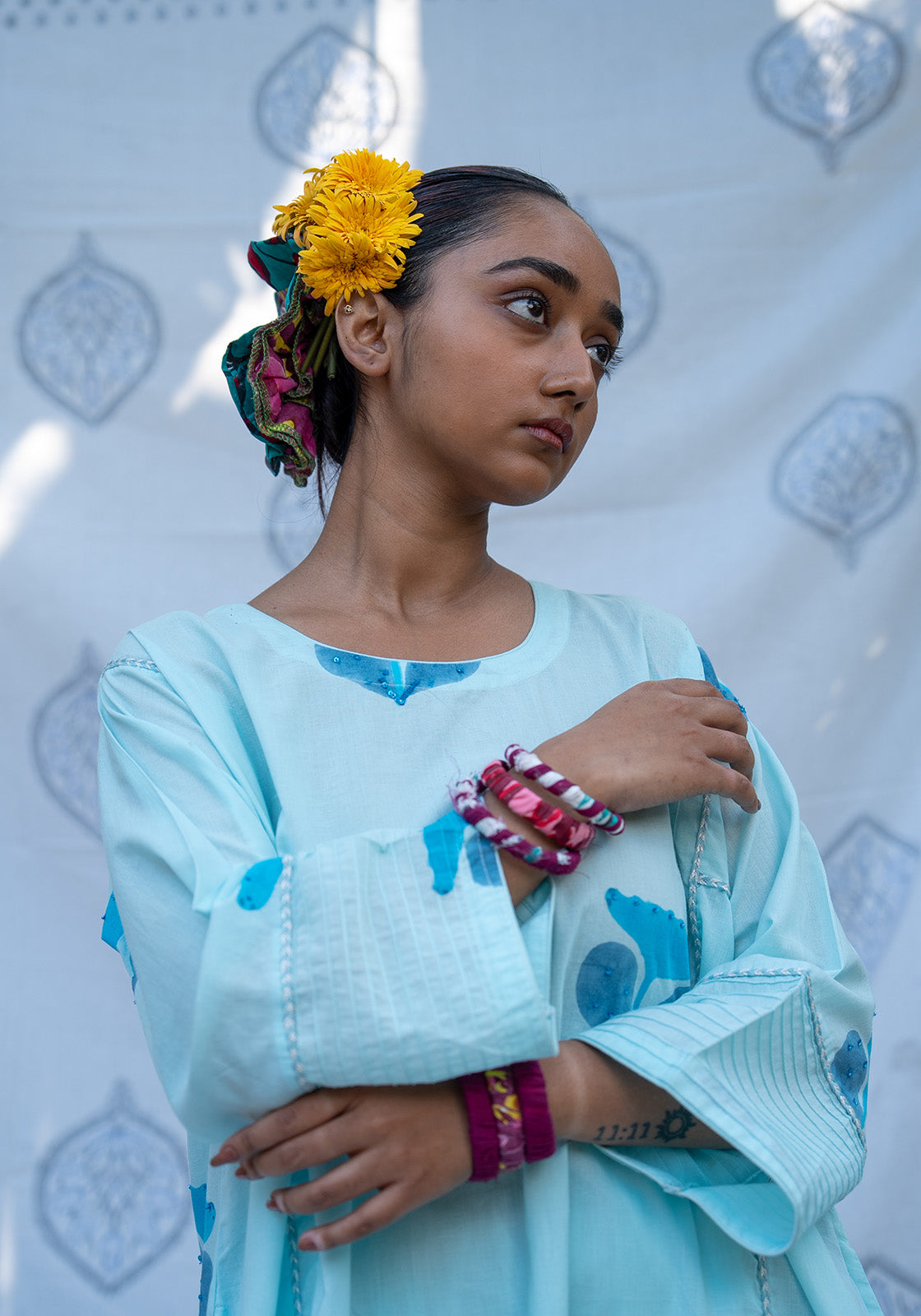 Neela Kurta Set