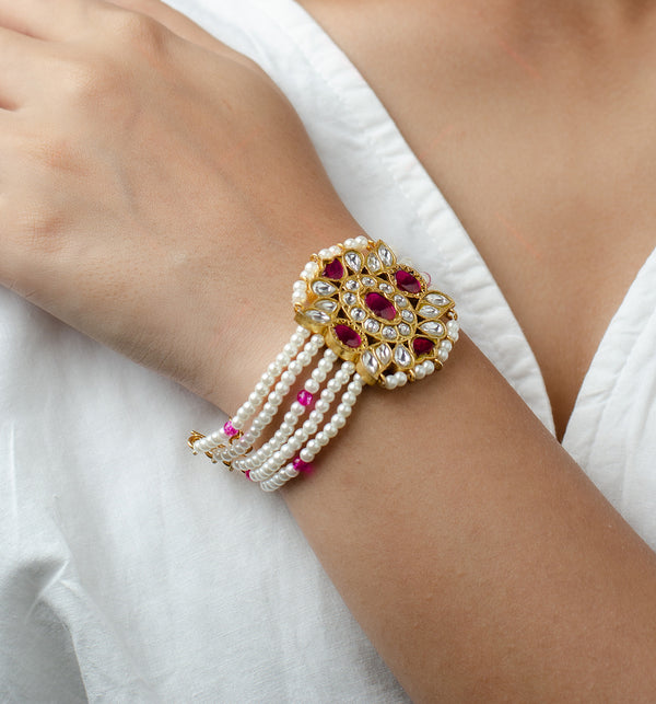 Navratan Pearl Bracelet