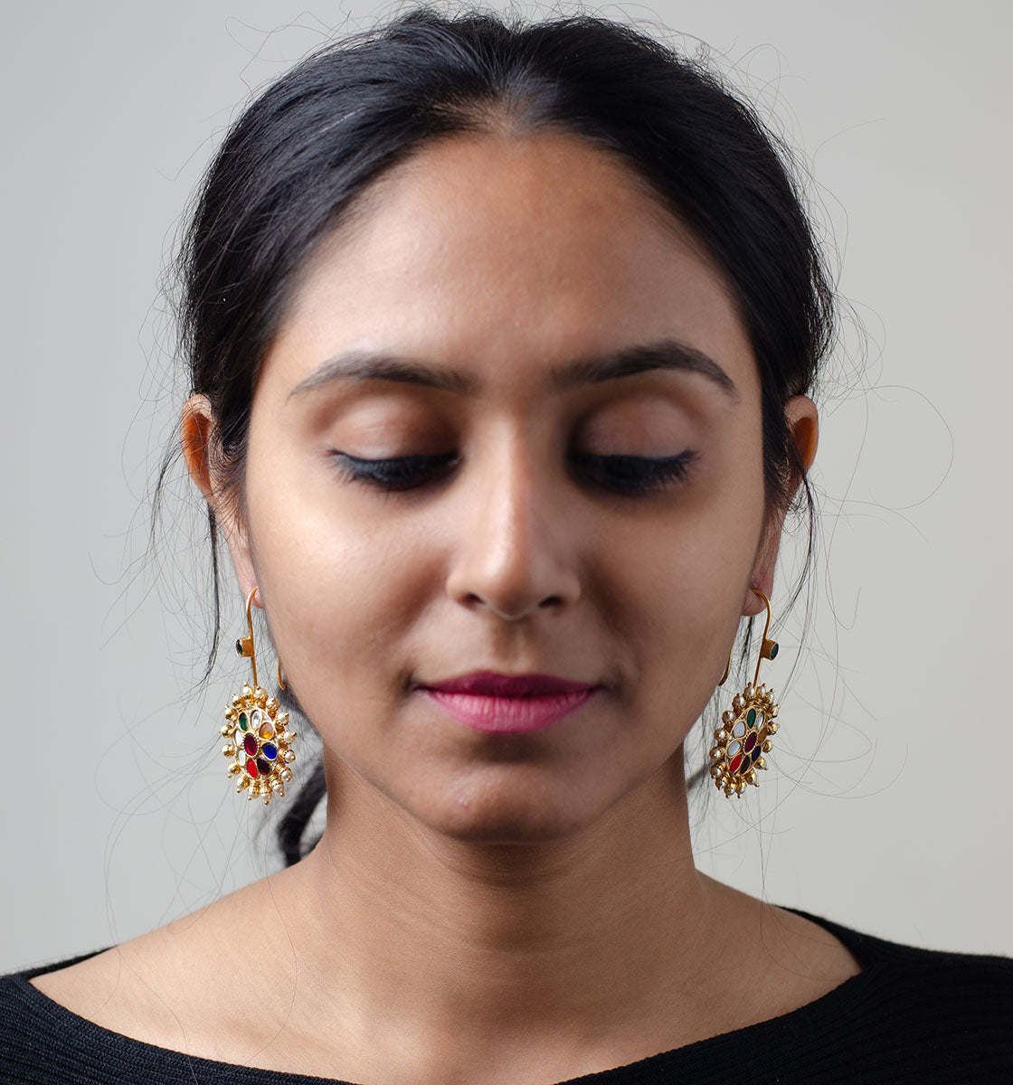 Navratan Earrings